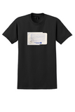 Continental Airlines T-Shirt - Vintage Group Name Baggage Tag - Black