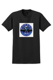 DC-8 Flight Crew T-Shirt - Vintage Starry Jet Roundel Sticker - Black