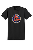 Delta T-Shirt - Vintage Red Triangle Propliner Bag Sticker (Navy) - Black