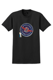 Delta T-Shirt - Vintage Trans-Southern Route Fort Worth Atlanta Bag Sticker - Black
