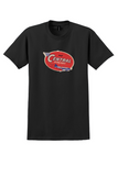 Central Airlines T-Shirt - Vintage Fly Central Winged Oval Bag Sticker - Black