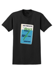 Fly Direct T-Shirt - Vintage Rotorua To Queenstown Bag Sticker - Black