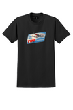TWA T-Shirt - Vintage Fly TWA Constellation Bag Sticker - Black