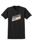 TWA T-Shirt - Vintage Super Constellations Bag Sticker - Black