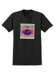 Gastager Weltreisen T-Shirt - Vintage Globe and Jet Travel Sticker - Black