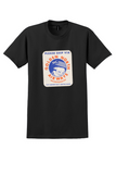 Golden North Airways T-Shirt - Vintage Polar Bear Ship Via Label - Black