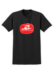 Hawaiian Airlines T-Shirt - Vintage HAL Bird Bag Sticker - Black
