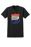 Hawaiian Airlines T-Shirt - Vintage It's Smart to Fly Hawaiian Sticker - Black