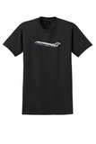 Inter-Canadien T-Shirt - Vintage Fokker Jet Sticker - Black