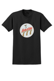 Lauda Air T-Shirt - Vintage Seven Seven Seven Bag Sticker - Black