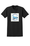 Maersk Air T-Shirt - Vintage Cartoon Boeing 737-500 Bag Sticker - Black