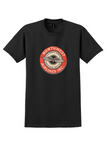 Northwest Airlines T-Shirt - Vintage Airmail Express Winged Bag Sticker - Black