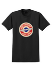 Northwest Airlines T-Shirt - Vintage NWA Wings Roundel Bag Sticker - Black