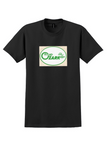 Ozark Air Lines T-Shirt - Vintage Green Oval Propliner Bag Sticker - Black
