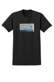 Air New Zealand T-Shirt - Vintage Engineering 737-200 Bag Sticker - Black