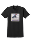 Royal Jordanian T-Shirt - Vintage Crown Tail Bag Sticker - Black