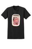 Royal Jordanian T-Shirt - Vintage Petra Window Bag Sticker - Black