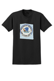 South African Airways T-Shirt - Vintage Heathrow Terminal 1 Sticker - Black