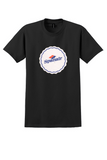 Spanair T-Shirt - Vintage Scalloped Logo Bag Sticker - Black