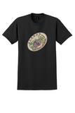 Trans Asiatic Airlines T-Shirt - Vintage TAA Oval Bag Sticker - Black