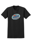 TACA T-Shirt - Vintage TACA International Airlines Bag Sticker - Black