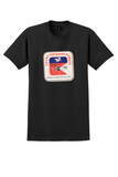 Trans Caribbean Airways T-Shirt - Vintage Radar Eyes Bag Sticker - Black