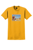 TWA Egypt T-Shirt - Vintage Camel and Pyramids Poster - Gold