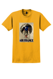 Air France Aviator T-Shirt - Vintage Sunburst Poster - Gold