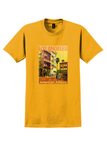 American Airlines Los Angeles T-Shirt - Vintage Old Street Poster - Gold