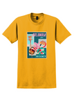 Avianca Colombia T-Shirt - Vintage Orchids and Gold Poster - Gold