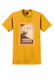 Imperial Airways Egypt India T-Shirt - Vintage Camel Rider Poster - Gold