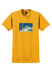 Alitalia T-Shirt - Vintage Nonstop to Italy 747 Sticker - Gold