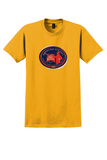 American Airlines T-Shirt - Vintage Royal Coachman DC-7 Bag Sticker - Gold