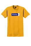 Ansett Australia T-Shirt - Vintage Priority Baggage Tag Sticker - Gold
