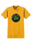 Aer Lingus T-Shirt - Vintage Irish Air Lines Shamrock Bag Sticker - Gold
