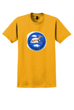 British Island Airways T-Shirt - Vintage Flexible Airline Sticker - Gold