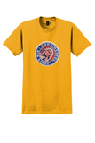 Continental Airlines T-Shirt - Vintage Indian Chief Profile Bag Sticker - Gold