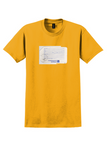 Continental Airlines T-Shirt - Vintage Group Name Baggage Tag - Gold