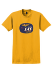SAS T-Shirt - Vintage Fly SAS To 42 Countries Bag Sticker - Gold