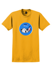 JAT Yugoslav Airlines T-Shirt - Vintage DC-10 Cartoon Jet Sticker - Gold