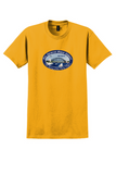 Pan Am T-Shirt - Vintage Australia Flying Clippers Bag Sticker - Gold