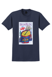 Fly TWA Jets Boston T-Shirt - David Klein Drum Poster - Navy