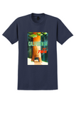 Fly TWA California T-Shirt - David Klein Redwood Poster - Navy