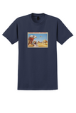 TWA Egypt T-Shirt - Vintage Camel and Pyramids Poster - Navy