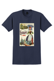 Fly TWA Europe T-Shirt - David Klein Europe Poster - Navy