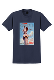 TWA Greece T-Shirt - Vintage Athena Statue Poster - Navy