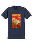 Fly TWA Jets Greece T-Shirt - David Klein Greek Warrior Poster - Navy