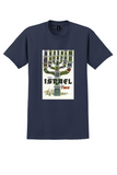 Fly TWA Israel T-Shirt - David Klein Menorah Poster - Navy