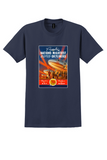 TWA Super-Skyliners T-Shirt - Vintage Skyclub and Skysleeper Poster - Navy