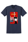 Aer Lingus Paris T-Shirt - Vintage Paris Cartoon Poster - Navy